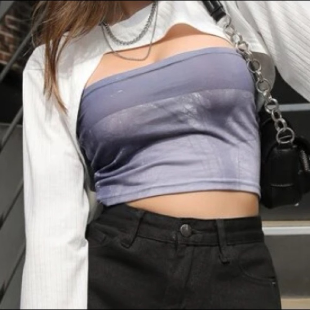 Purple Forest design tube top
